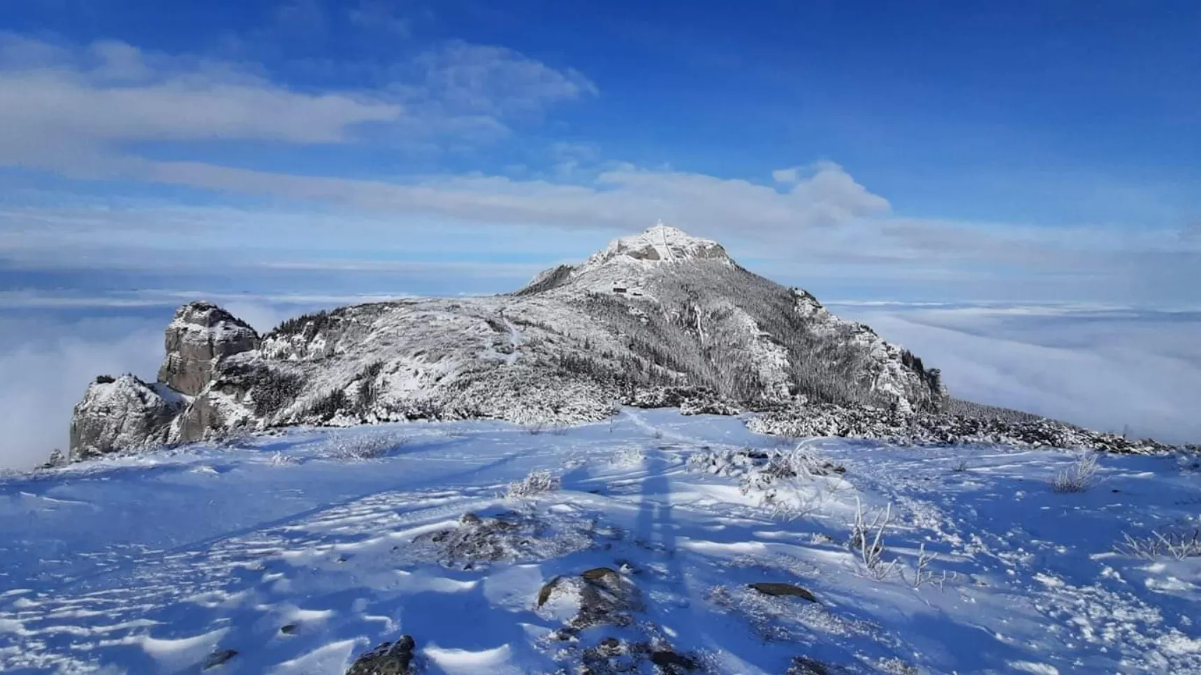 Creastă de munte, iarna